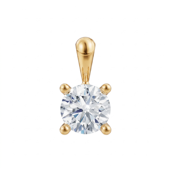 Luxury Solitaire vedhæng, med i alt 0,50 ct Labgrown diamant i 14 kt guld