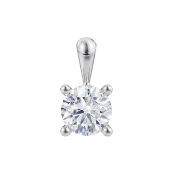 Luxury Solitaire vedhæng, med i alt 0,70 ct Labgrown diamant i 14 kt hvidguld