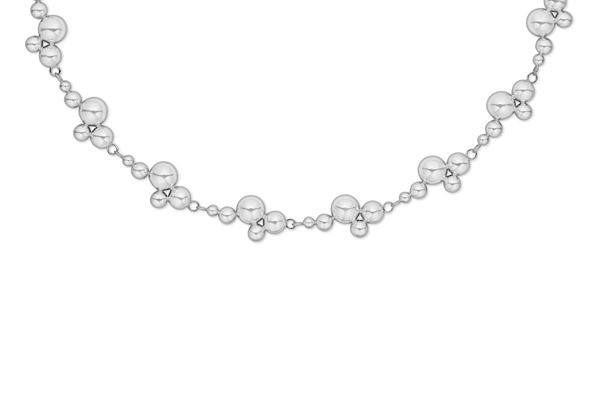 Randers Sølv kugle armbånd i sterling sølv, 18½ cm