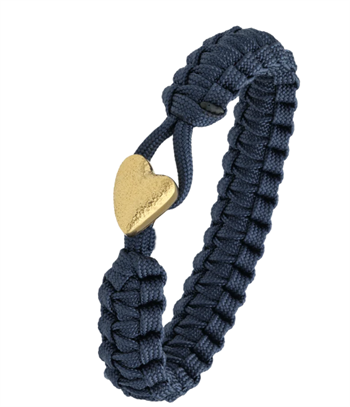 Aagaard From Soldier to Soldier – Blåt armbånd med Heart forgyldt stållås