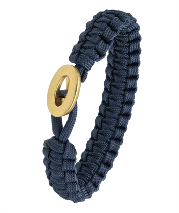 Aagaard From Soldier to Soldier – Blåt armbånd med børstet forgyldt stållås