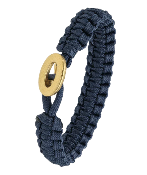 Aagaard From Soldier to Soldier – Blåt armbånd med børstet forgyldt stållås