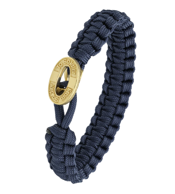 Aagaard From Soldier to Soldier – Blåt armbånd med Soldier forgyldt stållås