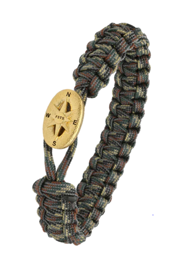 Aagaard From Soldier to Soldier – Camouflage armbånd med Soldier Compass forgyldt stållås
