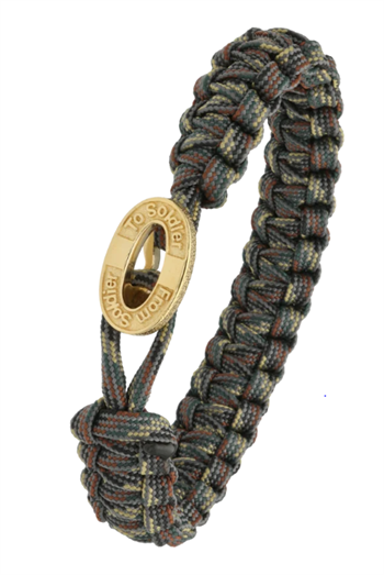Aagaard From Soldier to Soldier – Camouflage armbånd med Soldier Oxideret forgyldt stållås