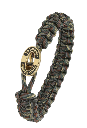 Aagaard From Soldier to Soldier – Camouflage armbånd med Soldier Oval forgyldt stållås