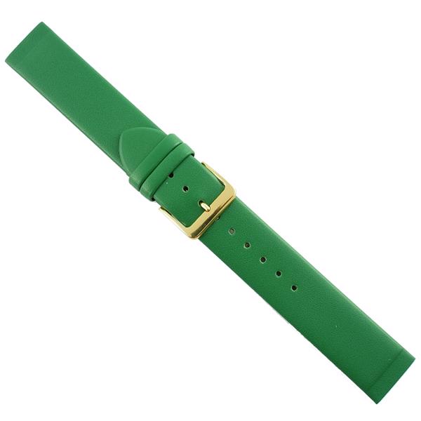 Glat grøn glat kalveskinds special urrem til at skrue på (Skagen & Bering), 16-22 mm – urrem fra Houmann