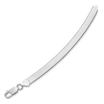 Sterling sølv slange halskæde 7,0 mm bred og 45 cm lang