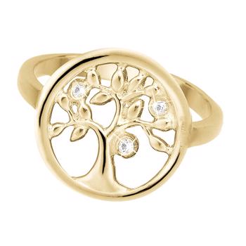 Christina Tree of Life ring – forgyldt sølv