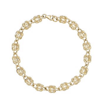 Armbånd med knude i 8 karat guld, 19 cm – Lund Copenhagen