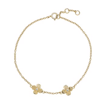 Armbånd med marguerit i forgyldt sterling sølv med zirkonia, 5 mm – Lund Copenhagen