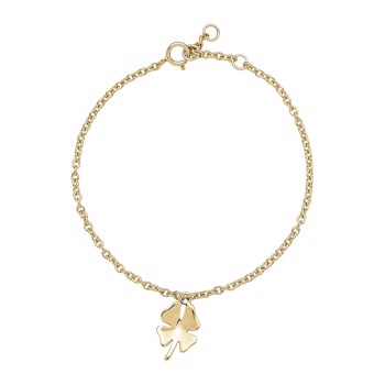 Armbånd med kløver i 8 karat guld, 16 cm – Lund Copenhagen