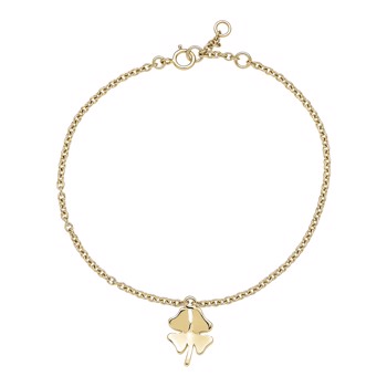 Armbånd med kløver i 8 karat guld, 19 cm – Lund Copenhagen