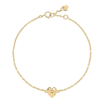 Armbånd hjerte 8 karat