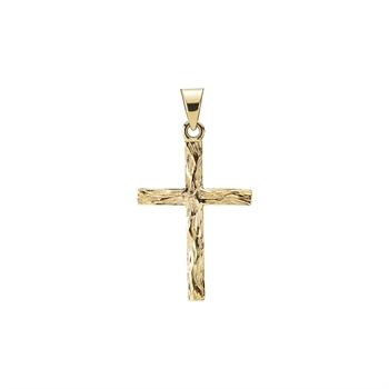 Vedhæng med kors i 8 karat guld, 20x15 mm – Lund Copenhagen