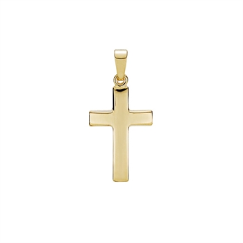 Vedhæng med kors i 8 karat guld, 18x12 mm – Lund Copenhagen