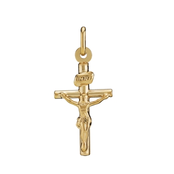Vedhæng med kors i 8 karat guld, 21x13 mm – Lund Copenhagen