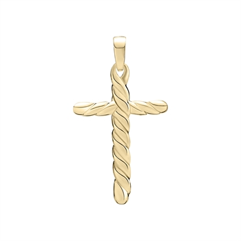 Vedhæng med kors i 8 karat guld, 28x19 mm – Lund Copenhagen