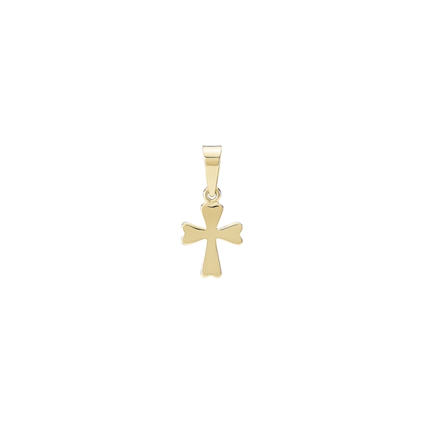 Vedhæng med kors i 8 karat guld, 10x8 mm – Lund Copenhagen