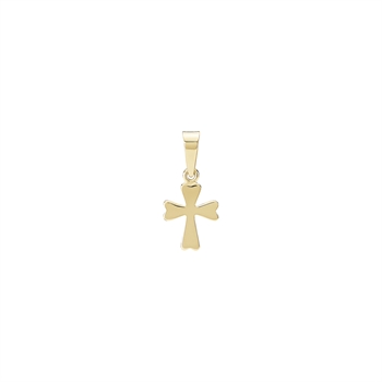Vedhæng med kors i 14 karat guld, 10x8 mm – Lund Copenhagen