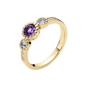 Ring i 8 karat guld med diamanter – Lund Copenhagen