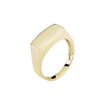 Ring i 8 karat guld, 14x8 mm – Lund Copenhagen