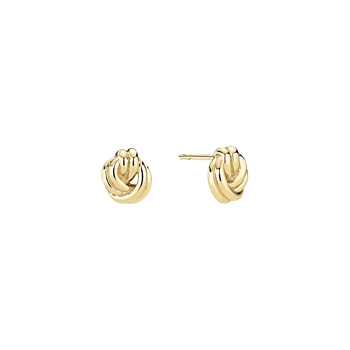 Ørestikker med knude i 8 karat guld, 8x7 mm – Lund Copenhagen