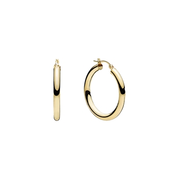 Creoler i 8 karat guld, 25 mm – Lund Copenhagen