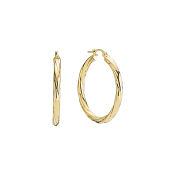 Creoler i 8 karat guld, 25 mm – Lund Copenhagen