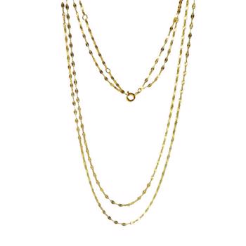 14 kt. dobbelt collier 40/43/45 cm