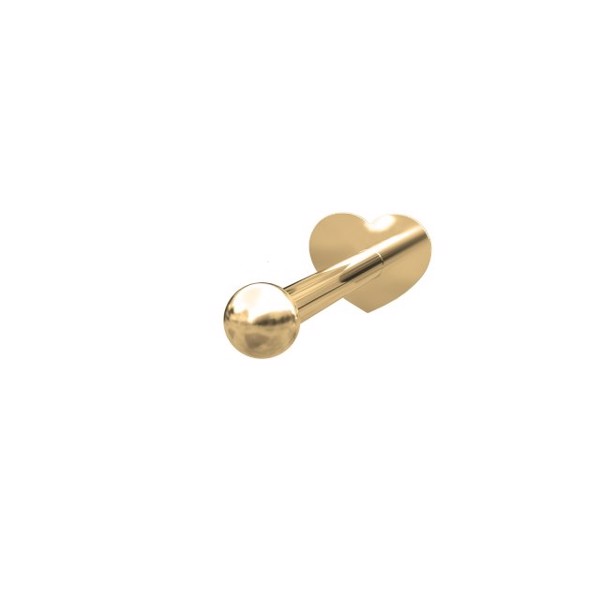 Nordahl\'s PIERCE52 labret piercing i 14 kt guld med enkelt kugle