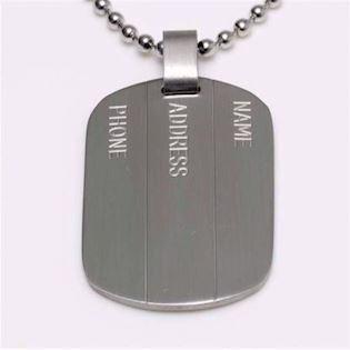 Dogtags stål halskæde rustik