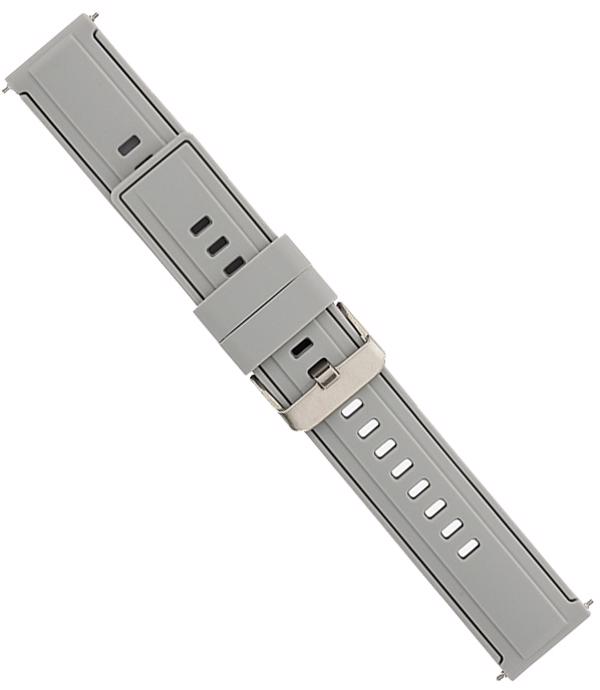 Silikone rem grå, 22 mm – urrem fra Houmann