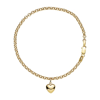 Armbånd med hjerte i 8 karat guld – Lund Copenhagen