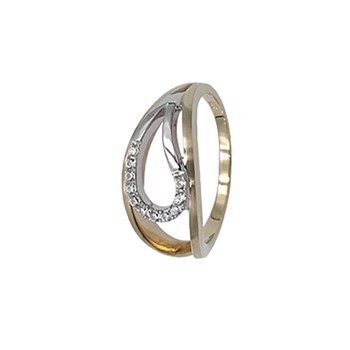 L&G 8 kt guld Dråbe Fingerring
