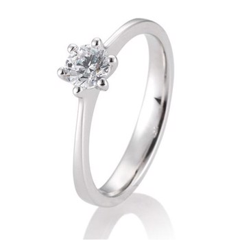 Populær Solitaire ring med 0,05 ct - 1,5 ct Diamanter fra Houmann Diamond Collection i 14 kt hvidguld