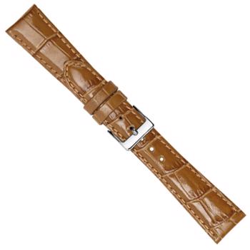 Urrem i honning blank imiteret alligator skind, 12-22 mm – urrem fra Houmann