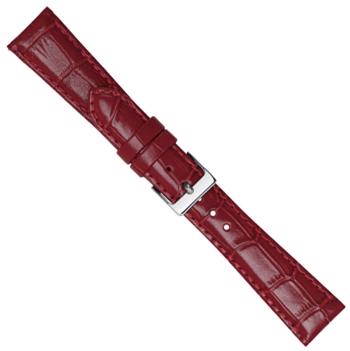 Urrem i bordeaux blank imiteret alligator skind, 28 mm – urrem fra Houmann