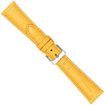 Urrem i gul blank imiteret alligator skind, 12-22 mm – urrem fra Houmann