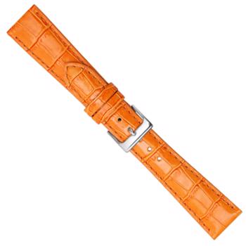 Urrem i orange blank imiteret alligator skind, 12-22 mm – urrem fra Houmann