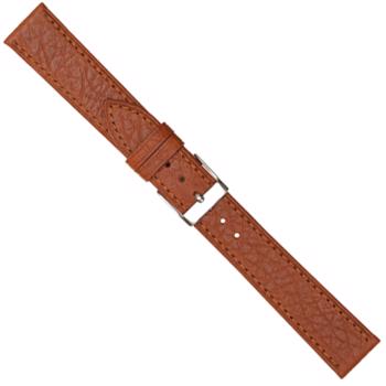 Urrem i cognac Buffalo skind med syning, 12-20 mm – urrem fra Houmann