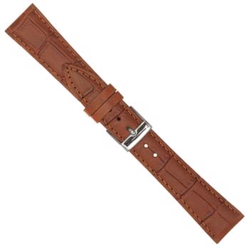 Urrem i cognac mat imiteret alligator skind, 12-20 mm – urrem fra Houmann