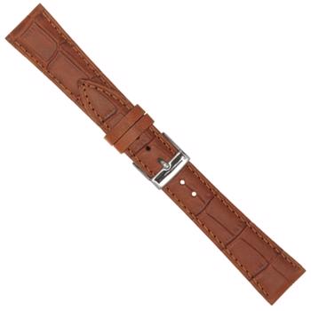 Urrem i cognac mat imiteret alligator skind i XXL, 12-20 mm – urrem fra Houmann