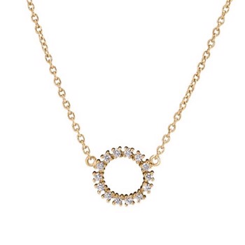 Collier i 14 karat guld med diamanter – Lund Copenhagen