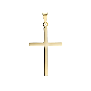Vedhæng med kors i 14 karat guld, 32x22 mm – Lund Copenhagen