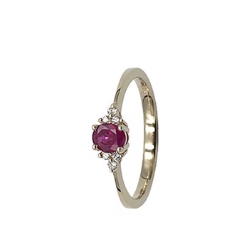 L&G blank 14 kt guld Rosette Fingerring