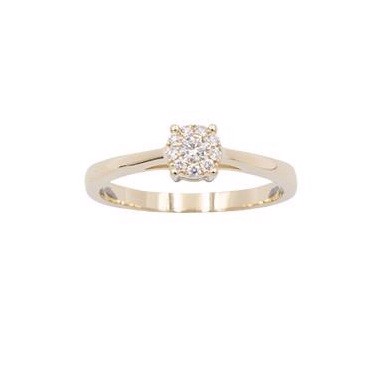 Bloom 14 kt fingerring med 0,14 ct W/SI diamanter