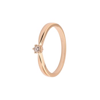 L&G klassisk 14 kt guld Solitaire Fingerring