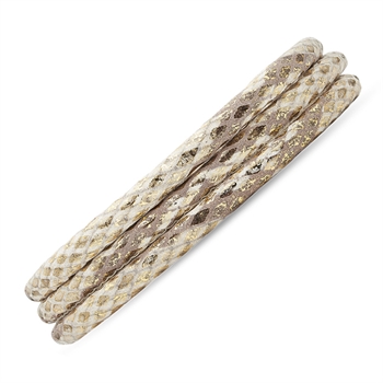 Christina Jewelry & Watches Guld slange 70 cm Italiensk slim læder armbånd, til 4 mm charms