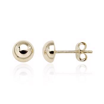 Ørestikker i 8 karat guld med ugle, 6 mm – Støvring Design